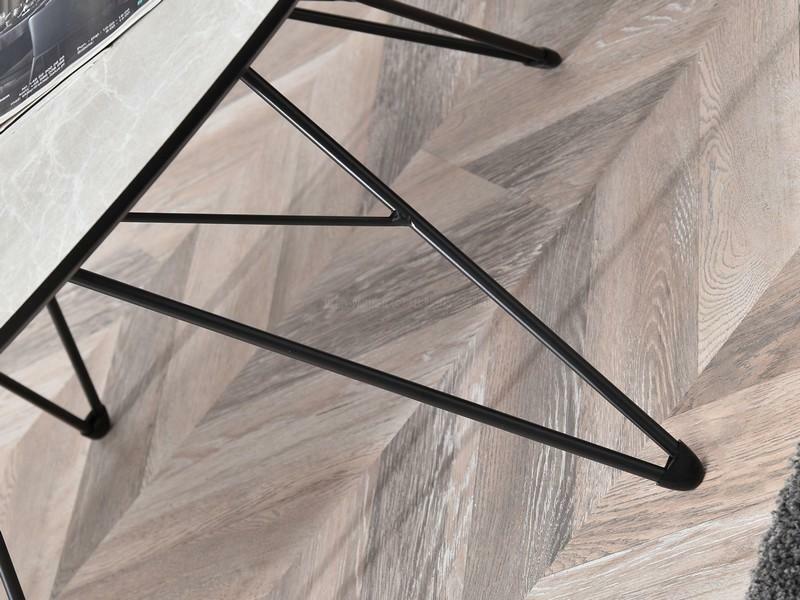 Măsuță de cafea Petal S (gri + negru)