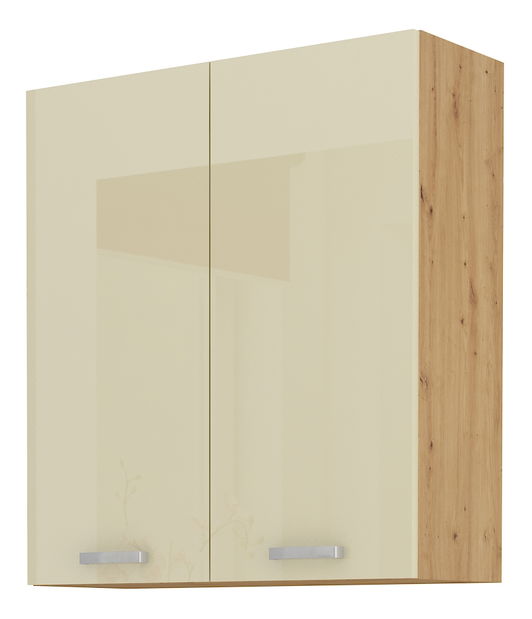 Horná kuchynská skrinka Arryn 80 G-90 2F (dub artisan + lesk krémový)