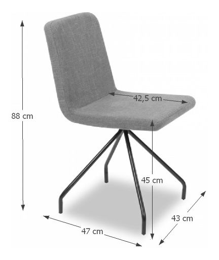 Jedálenská stolička Talip (sivá)