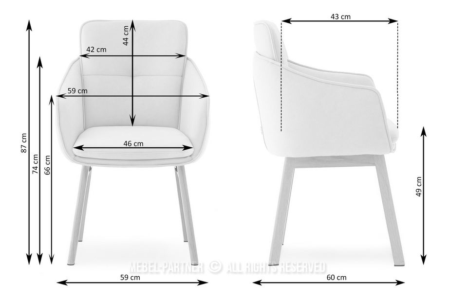Jedálenská stolička Minimas (béžová + dub)