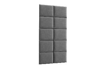 Set 10 panouri tapițate Quadra 100x200 cm (Gri)