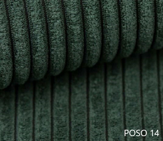 Rohová sedačka Denia (L) (tmavozelená)