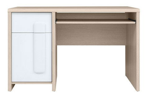 PC stolík BRW Colorado BIU/120 (dub svetlý belluno + biela + biela matná)