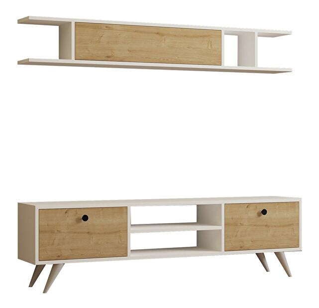 Mobilier living Sikita (alb + pin) 