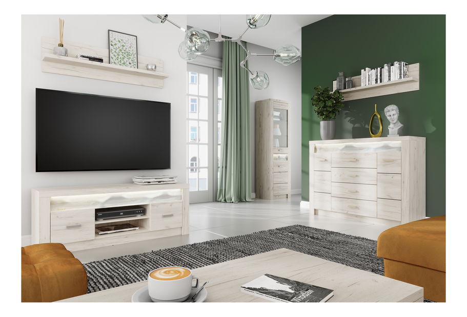 Nočný stolík Indie 24 (craft biely)