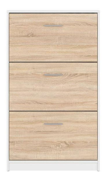 Ormarić za obuću Nepo Plus 30 (bijela + hrast sonoma) 