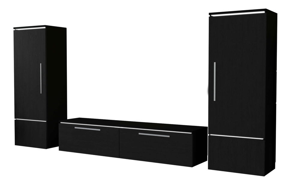 Set za dnevni boravak Alyce Tip 09 (alpska crna sjajna)