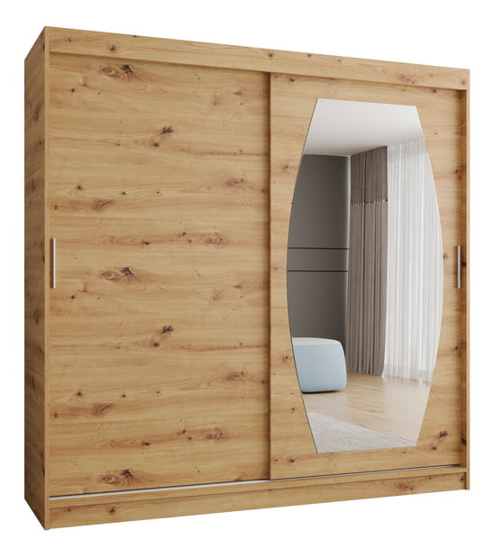 Ruhásszekrény 200 cm Rosaria (artisan tölgy)