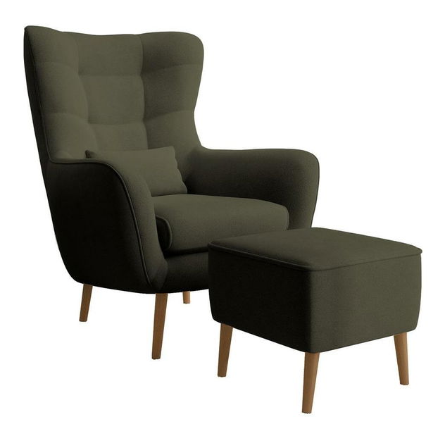 Fotoliu cu suport picioare Veneza VZ1 (măslin + fag)