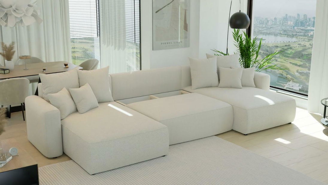 Kutna garnitura Baria U (bež)