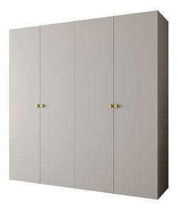 Šatníková skriňa 200 cm Parna 1 (kašmír + zlatá)