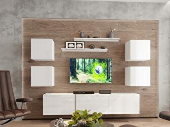 Mobilier living Berny 74 (alb + Alb lucios)