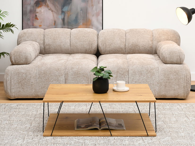 Konferenčný stolík Haika (dub + čierna)