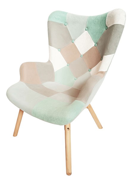 Dizajnové kreslo Karapa (mentolová)