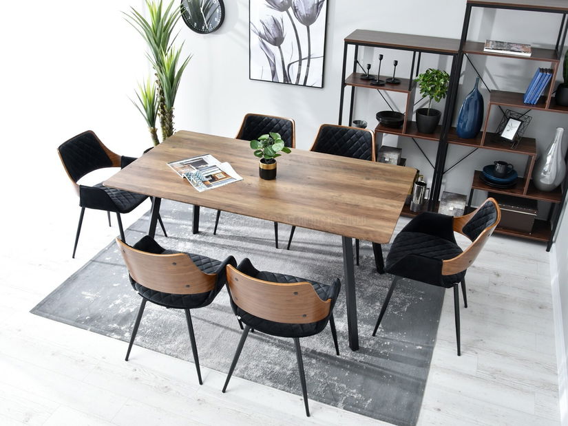 Scaun Morgana (nuc închis + negru)