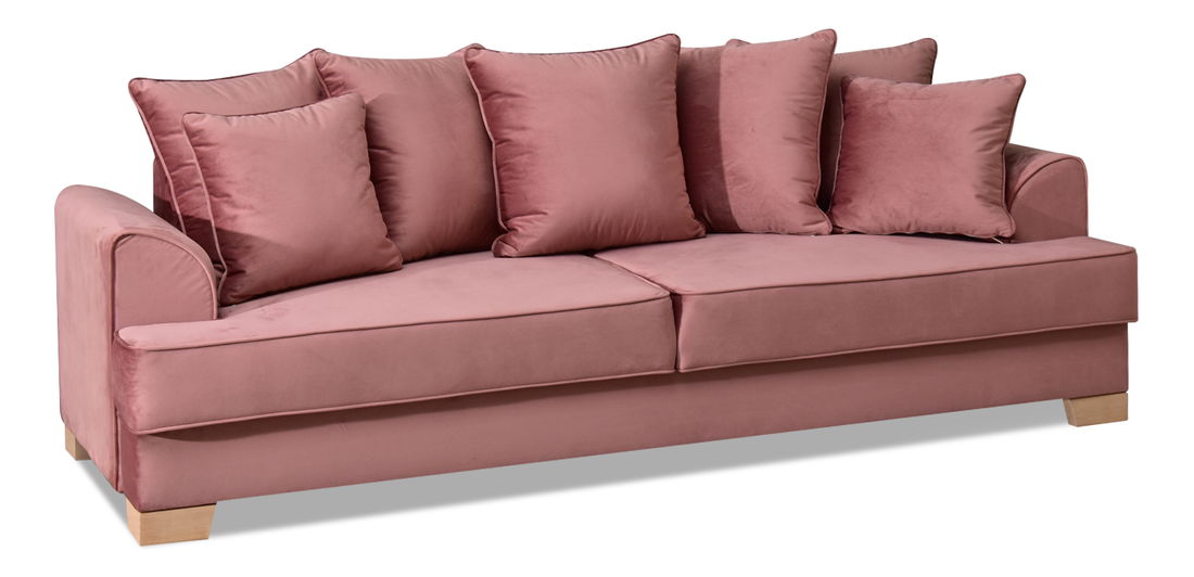 Canapea trei locuri Marilyn (pudră + fag)