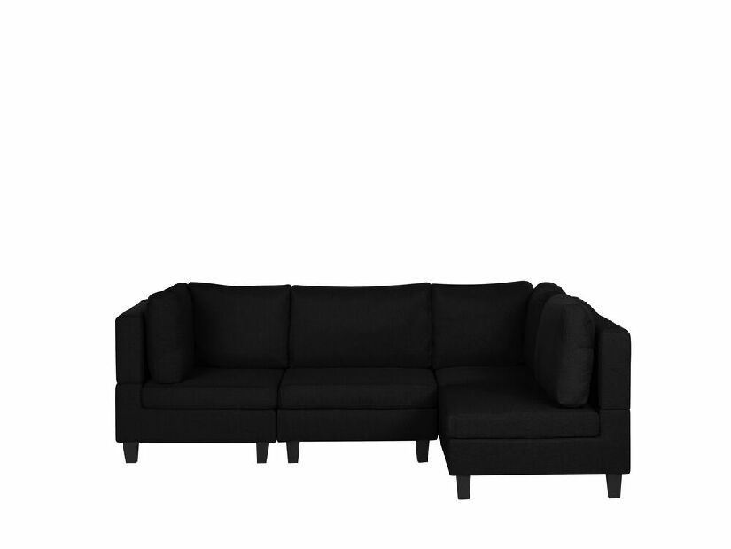 Modulárna pohovka FELLE (polyester) (čierna) (pre 4 ľudí)