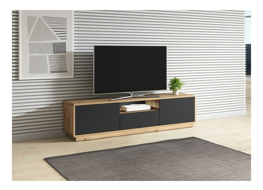 TV stolić Albert Tip 39 (hrast taurus + crna mat)