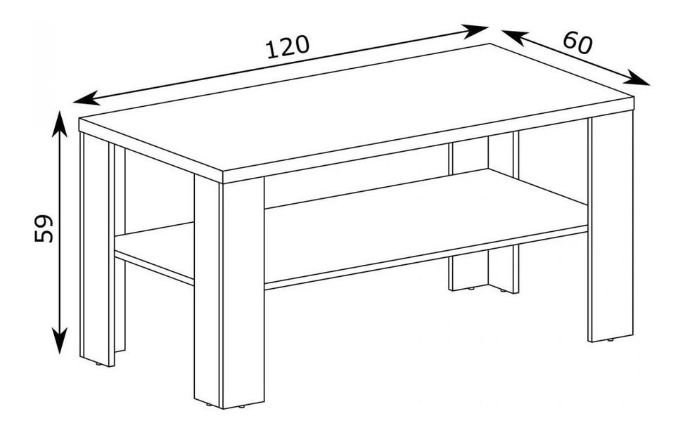 Dohányzóasztal Atena 13 (arany craft)