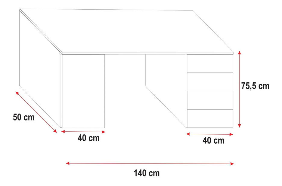 Detská posteľ Ruby IV D (Biela + Fialová) (s roštami)