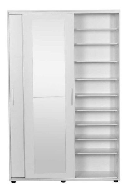 Ormar s kliznim vratima Primrose (bijela) (s ogledalom)