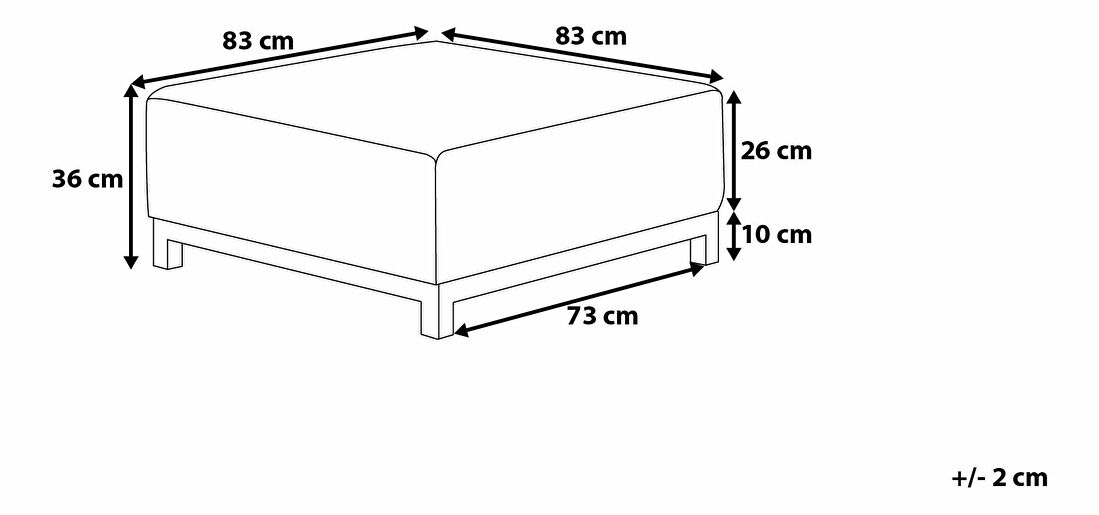 Taburete de grădină RAVIOL (gri)