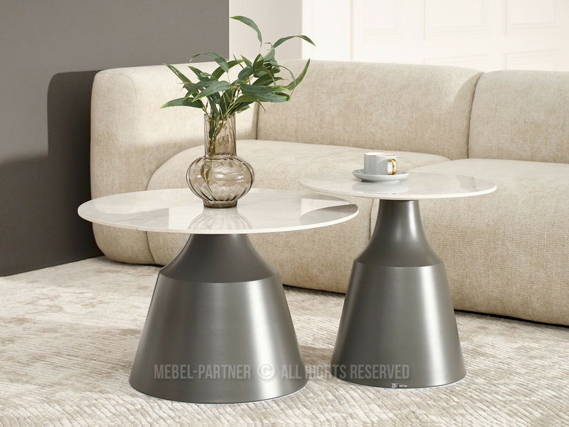 Stolić za kavu Alfiler (mramor + siva)