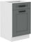 Dulap inferior de bucătărie Lucid 50 D 1F 1S BB (Cadru: alb + front: mdf dustgrey)