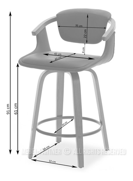 Barska stolica Marcuso (crna)