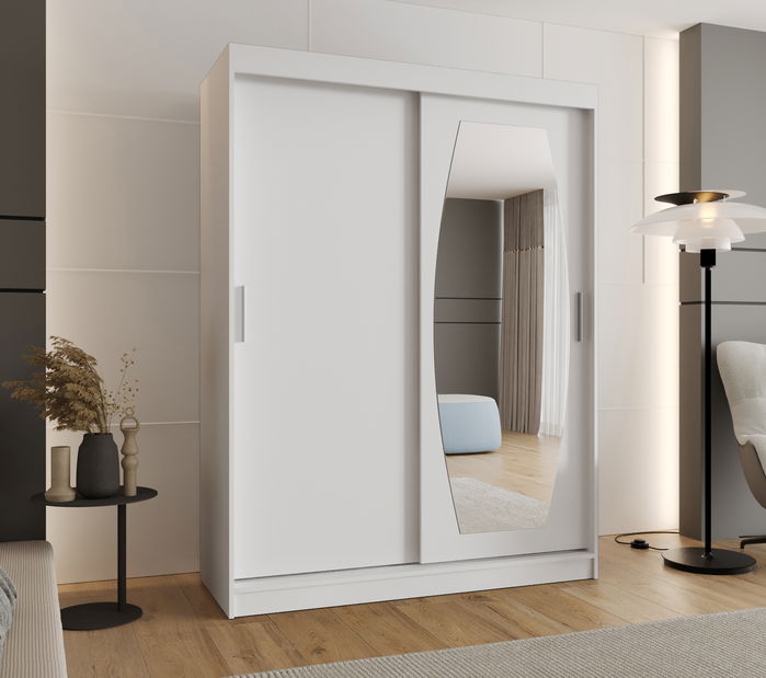 Dulap de haine 150 cm Rosaria (alb)