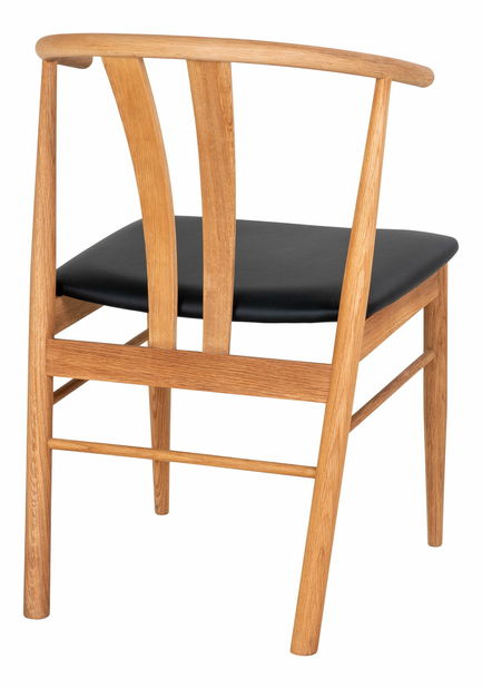 Jedálenská stolička Asitina (prírodná + čierna)