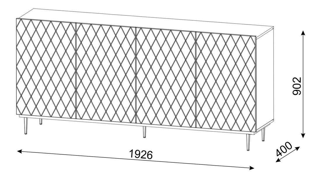 Dulap Dintanna 192 (Negru)