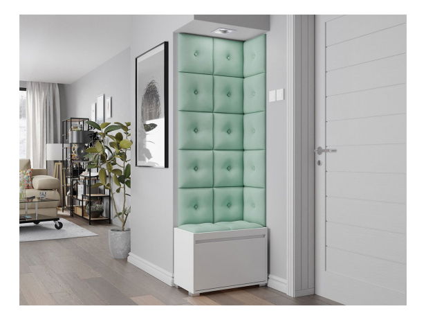 Čalúnený nástenný panel 1 ks Pag Pik 30x30 cm Manila 11 (zelená) *výpredaj