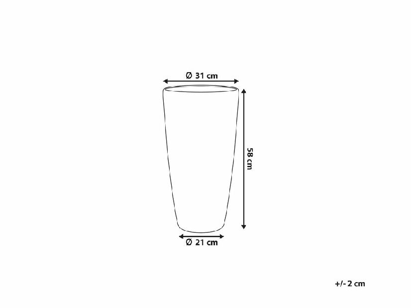 Posuda za cvijeće ADORA 58x31x31 cm (kamen) (siva)