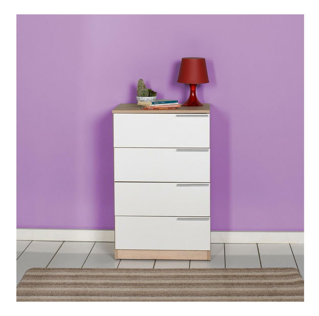 Komoda Memaki 2 (dub sonoma + biela) 