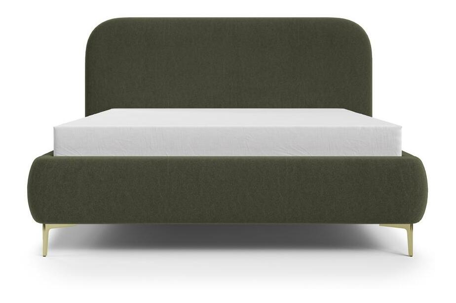 Bračni krevet 180 cm Mononoke 180 (s podnicom) (zelena + zlatna)