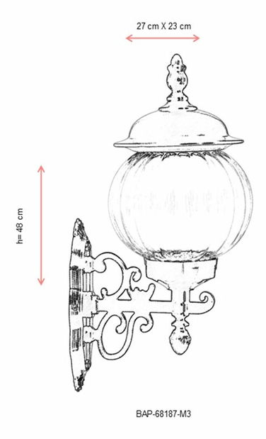 Kültéri fali lámpa Islay (fekete)