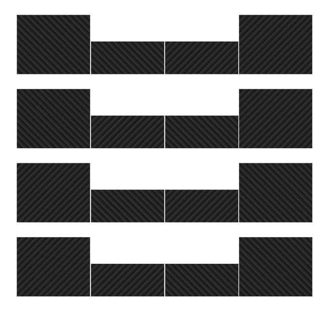 TV szekrény/asztal Surfy 2D (fekete + fekete)