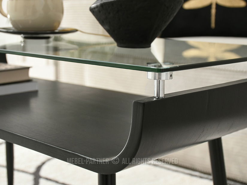 Konferenčný stolík Largus (čierne drevo + čierna)