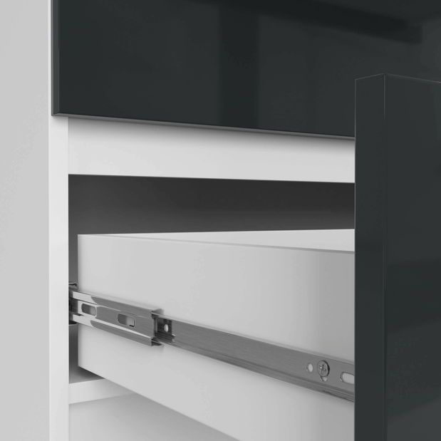 Comodă Kurtinaitis 10SZ (alb + lucios grafit)