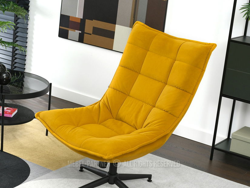 Fotel Palma (méz + fekete)