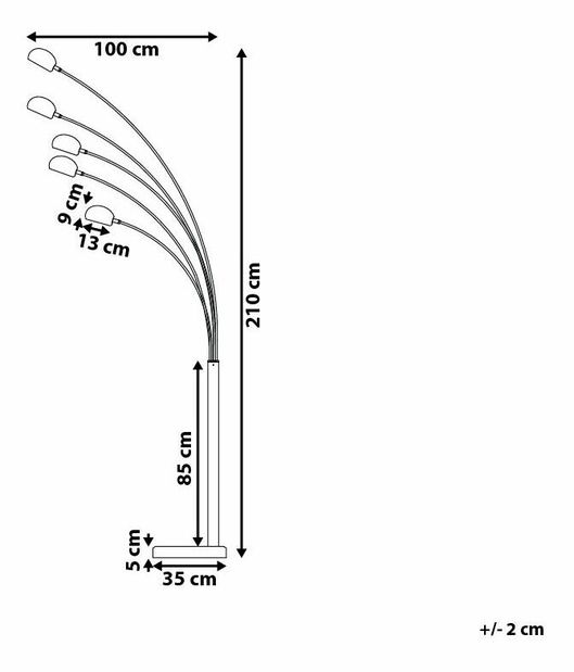 Állólámpa Fiditi (réz szín)