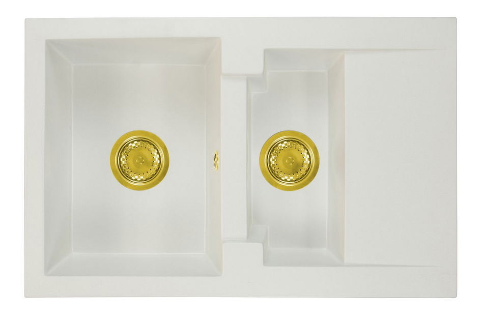 Kuchynský drez Dortuna (biela) (s 1 otvorom pre batériu) (P)