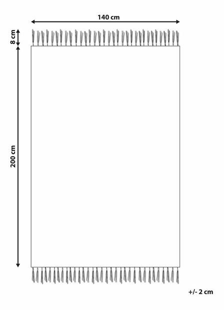 Covor 140 x 200 cm Khenif (negru)