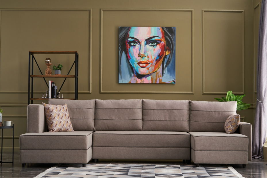 Colțar în formă de U Emilie (crem)