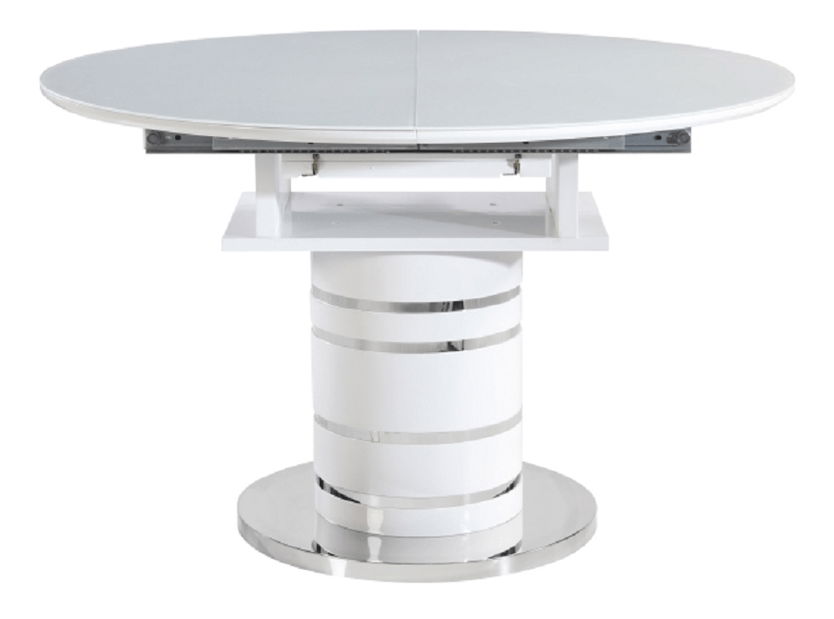 Blagovaonski stol Zalano (za 4 6 osoba) (sjaj bijely) *trgovina