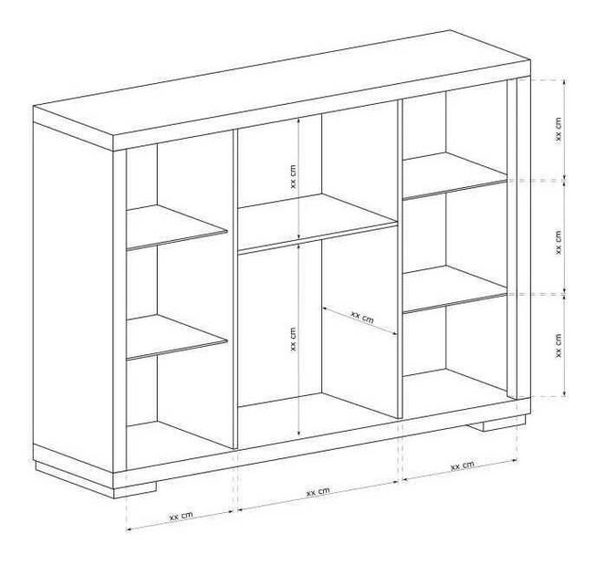Vitrină Vega 08 (cu iluminat LED) (Stejar santana închis)