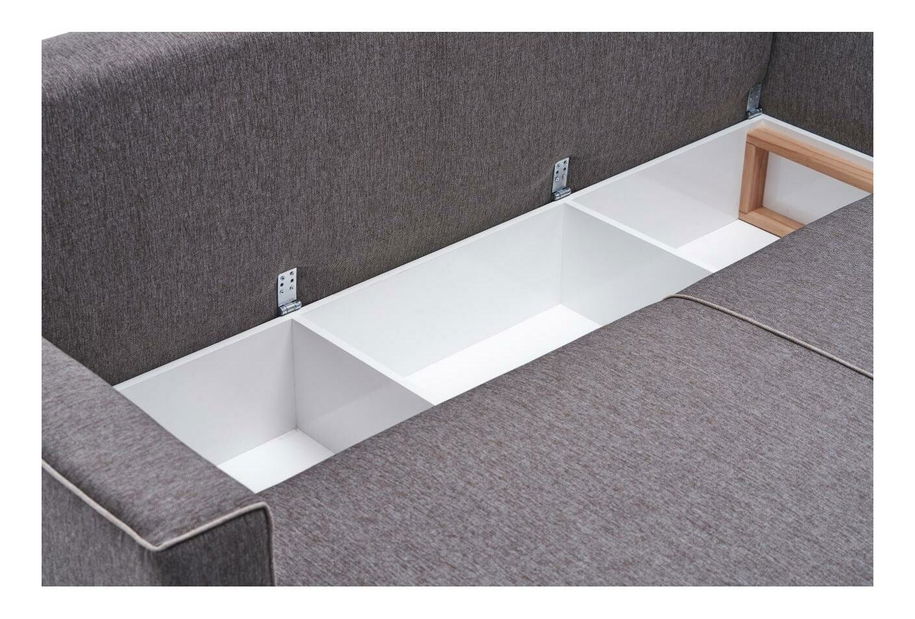 U alakú sarokkanapé Emilie (tárolóhellyel) (barna)