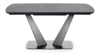 Rozkladací jedálenský stôl 160-220 cm Fredda (čierna + sivá) (pre 6 8 osôb)