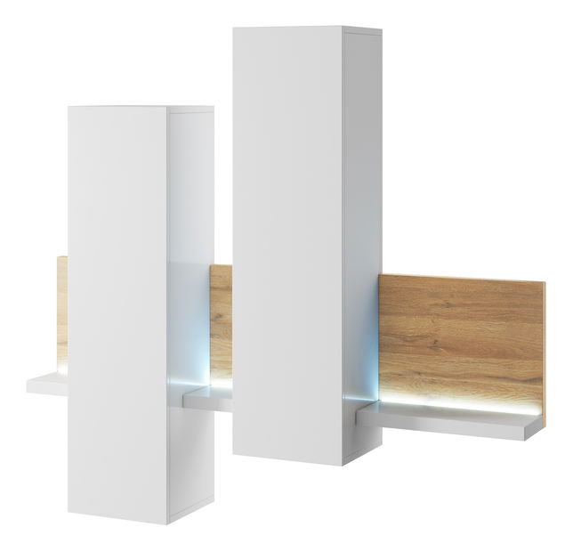 Dulap de perete Bilsby Typ 04 (Stejar grandson + Alb)